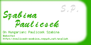 szabina paulicsek business card